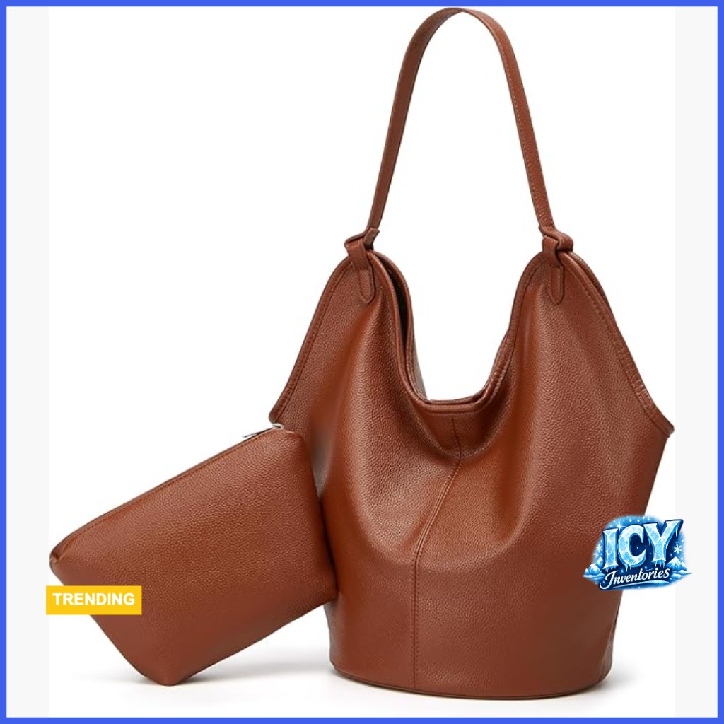 Slouchy Suede Hobo Tote Bag Large Capacity Shoulder Handbag Retro Satchel